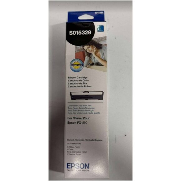 Epson S015329 Black Fabric Printer Ribbon - Picture 1 of 4